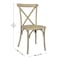 Flash Furniture HERCULES Commercial Light Oak Indoor/Outdoor Wood Look Resin Cross Back Chair L-9-M2-LTOAK-GG - alternate 6